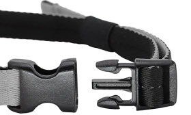 Měkký polstrovaný nastavitelný psí náhubek v šedé barvě, lehký nylonový materiál, pevná přezka pro pohodlí psa.