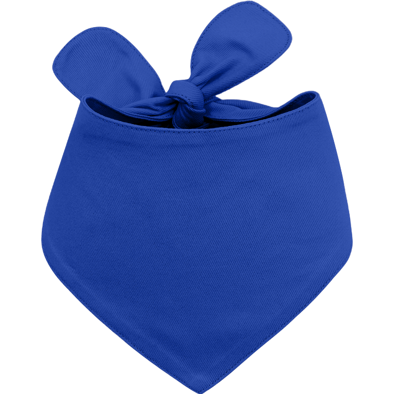 Bavlněný šátek pro Psa Modrá bavlněná psí bandana s uzlíkem, snadno se pere, vhodná pro psy i kočky, lehká pro pohodlí zvířat.