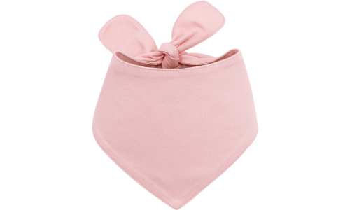 Růžová bavlněná psí bandana s uzlíkem, snadno se pere, vhodná pro psy i kočky, lehká pro pohodlí zvířat.