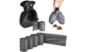 Snadno čistitelný Přenosný sáček na Psí výkaly se Systémem na Klip - Součástí ekologické sáčky