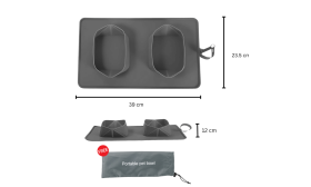 Skládací Cestovní Miska pro Psa - 1200ml Dvojitá skládací podložka na jídlo