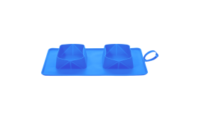 Skládací Cestovní Miska pro Psa - 1200ml Dvojitá skládací podložka na jídlo