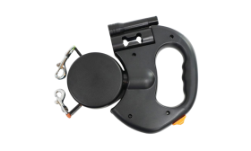 Zatahovací dvojité vodítko pro psy bez zamotání s LED světlem – 3 m dvojité vodítko pro dva psy