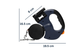 Zatahovací dvojité vodítko pro psy bez zamotání s LED světlem – 3 m dvojité vodítko pro dva psy