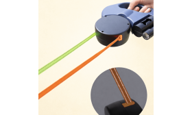 Zatahovací dvojité vodítko pro psy bez zamotání s LED světlem – 3 m dvojité vodítko pro dva psy