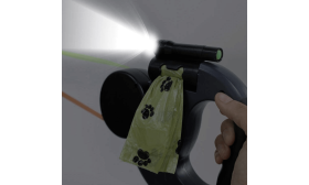 Zatahovací dvojité vodítko pro psy bez zamotání s LED světlem – 3 m dvojité vodítko pro dva psy